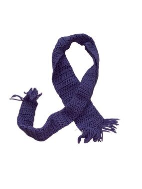 Cozy Crochet Purple Women's Scarf with Fringe